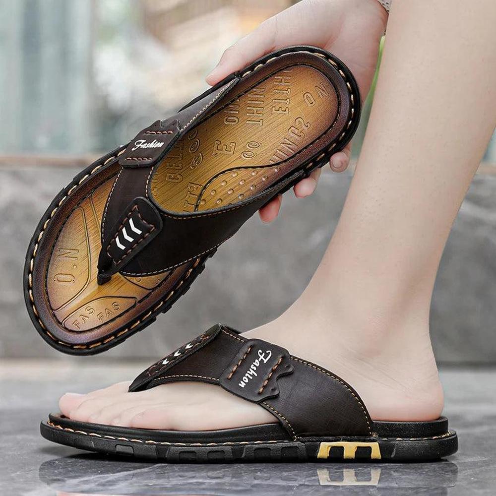 ComfortStep Men's Non-Slip Summer Flip Flops in Plus Sizes for Ultimate Comfort