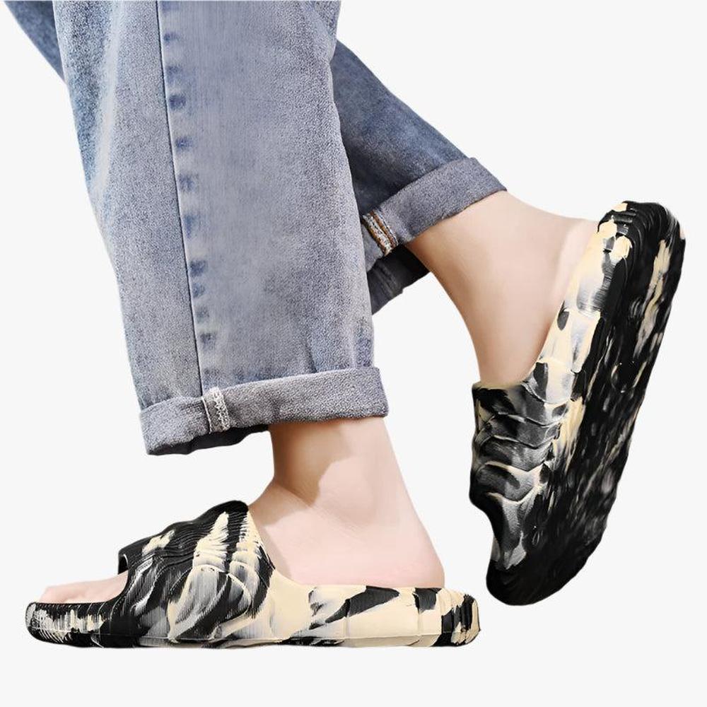 Men's Soft Vinyl Summer Slippers - Comfortable Slip-Resistant Design