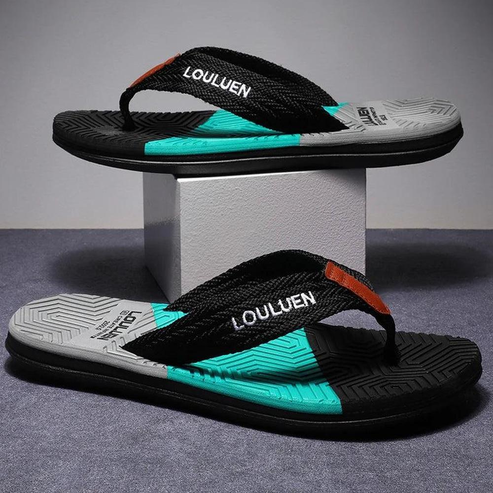 Trendy Men's Breathable Flip Flops - Durable, Comfortable Summer Footwear