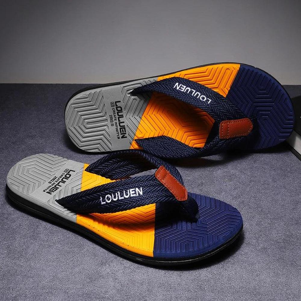 Trendy Men's Breathable Flip Flops - Durable, Comfortable Summer Footwear