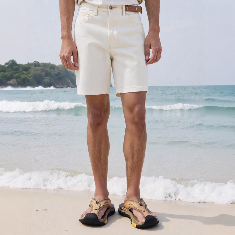 Caden Leather Men's Flip Flop Sandals for Everyday Comfort