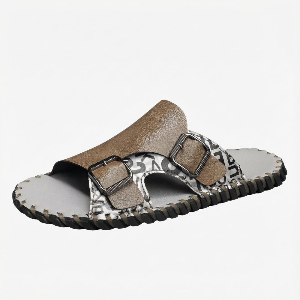 Caldero Men's Slides - Comfortable Slip-On Leather Shoes