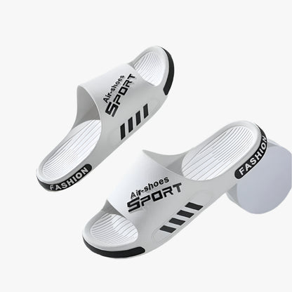 Casual Men's Slippers - Soft Sole Non-Slip PVC Slides for Beach & Home