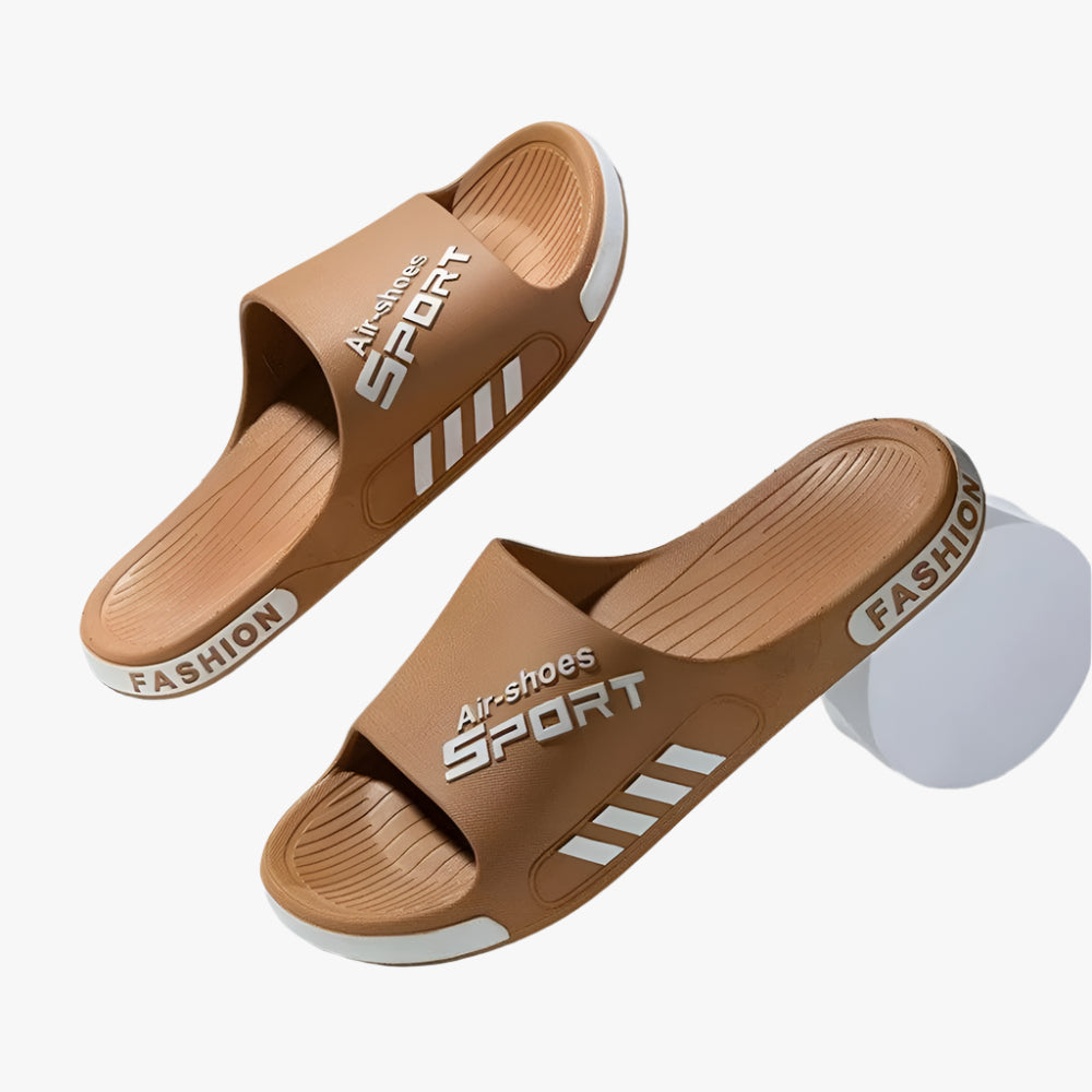 Casual Men's Slippers - Soft Sole Non-Slip PVC Slides for Beach & Home