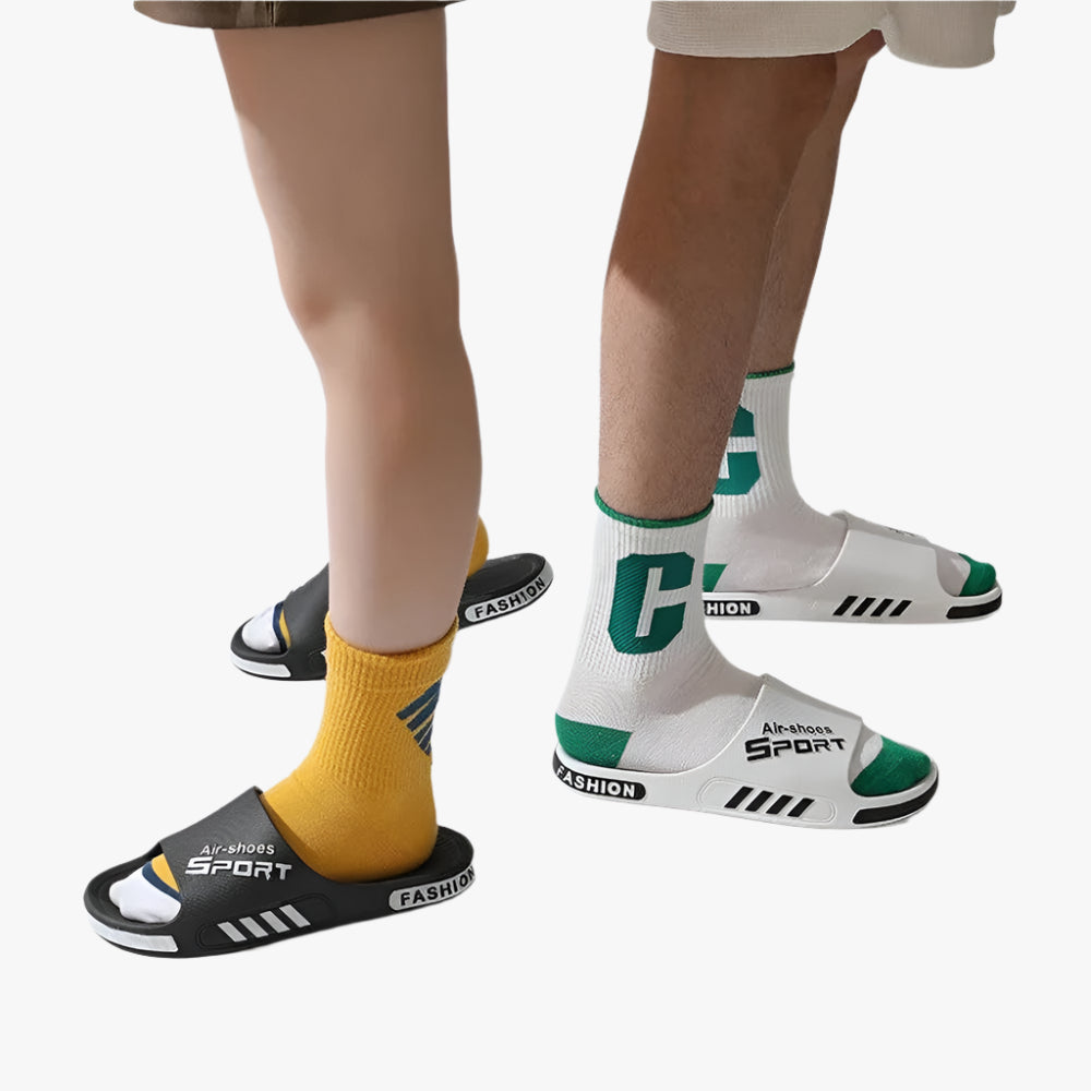 Casual Men's Slippers - Soft Sole Non-Slip PVC Slides for Beach & Home