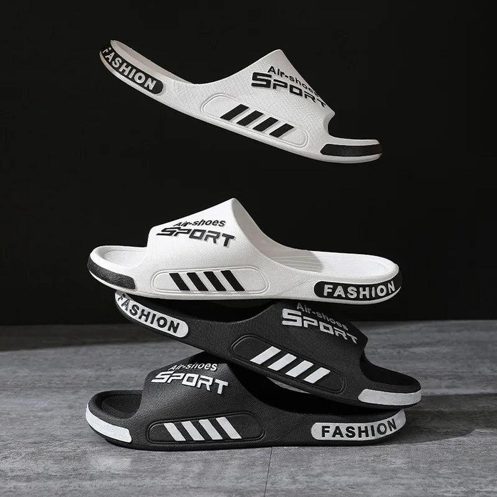 Casual Men's Slippers - Soft Sole Non-Slip PVC Slides for Beach & Home