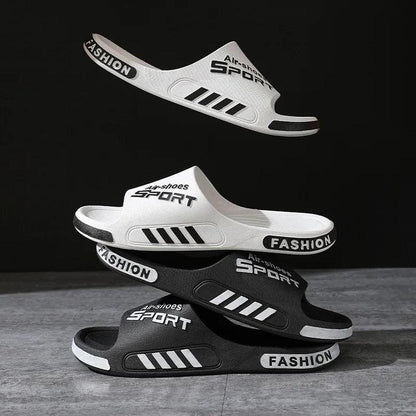 Casual Men's Slippers - Soft Sole Non-Slip PVC Slides for Beach & Home