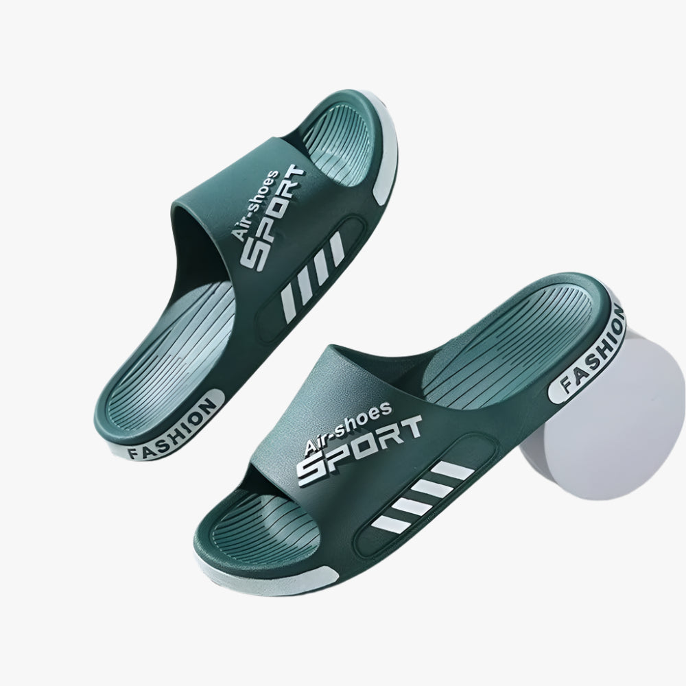 Casual Men's Slippers - Soft Sole Non-Slip PVC Slides for Beach & Home