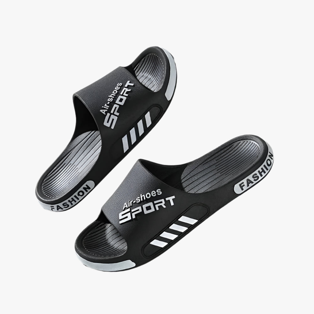 Casual Men's Slippers - Soft Sole Non-Slip PVC Slides for Beach & Home