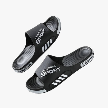 Casual Men's Slippers - Soft Sole Non-Slip PVC Slides for Beach & Home