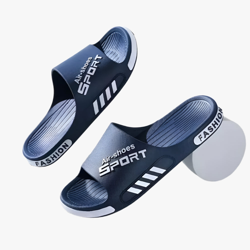 Casual Men's Slippers - Soft Sole Non-Slip PVC Slides for Beach & Home