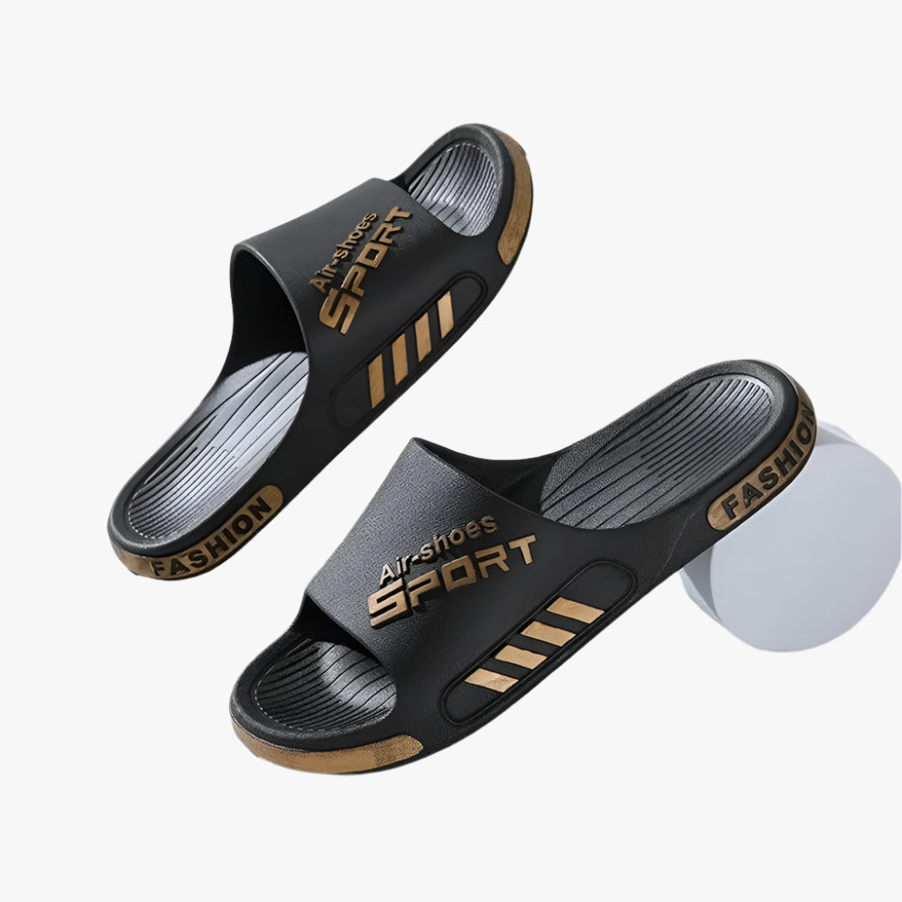 Casual Men's Slippers - Soft Sole Non-Slip PVC Slides for Beach & Home