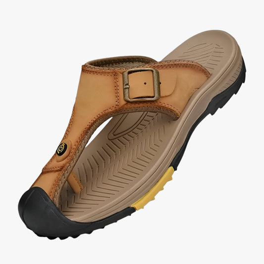 Genuine Leather Men's Sandals - Breathable Waterproof Outdoor Footwear