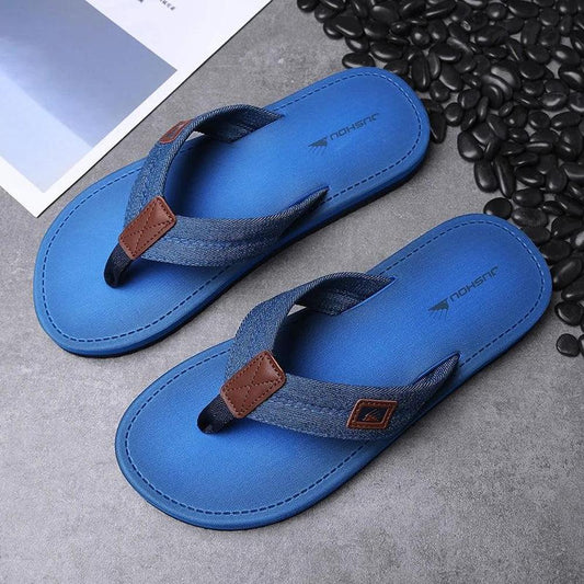 Handmade Breathable Mens Flip Flops - Comfortable Non-Slip Sandals for All Seasons