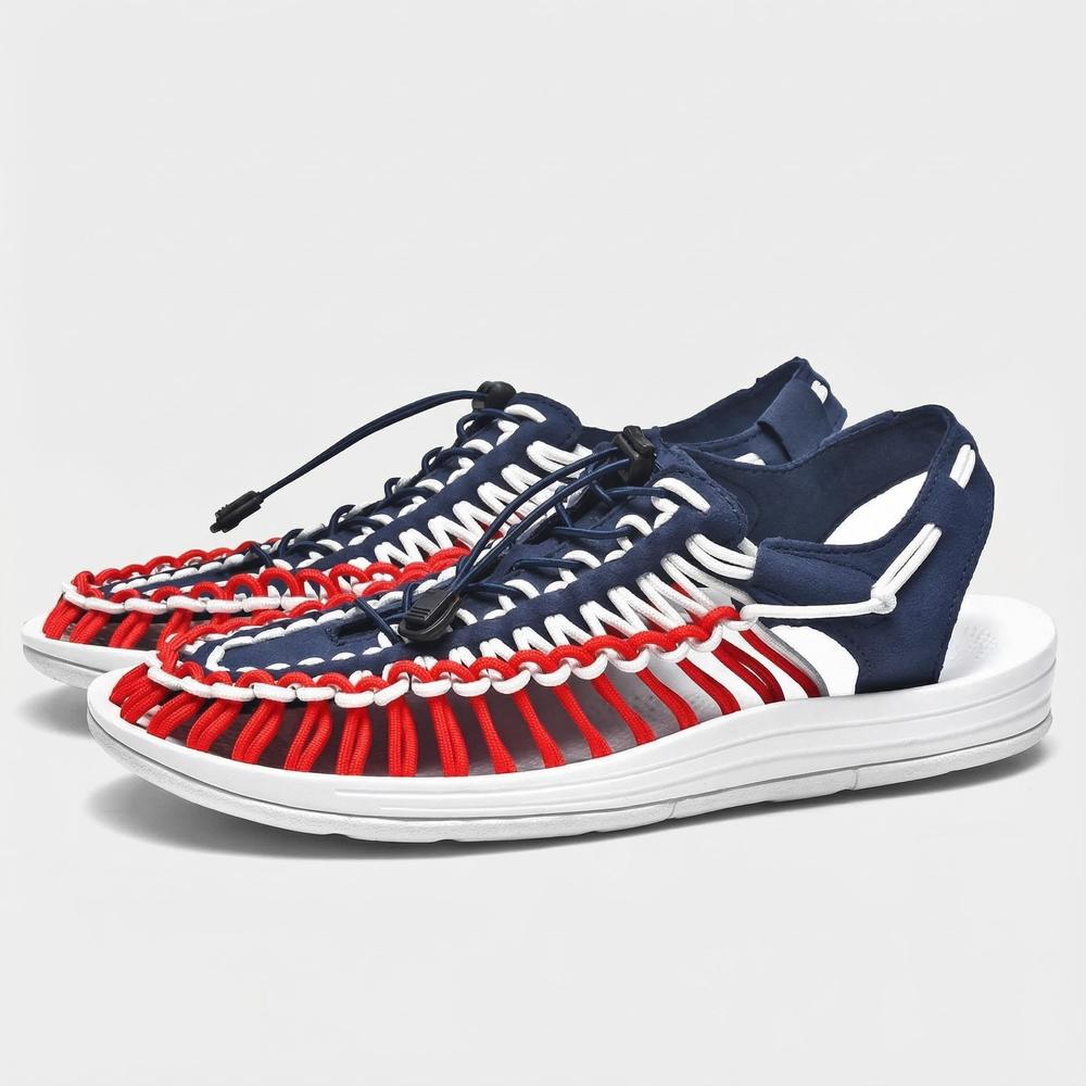 Handmade Weaving Design Men's Sandals - Casual Flat Footwear