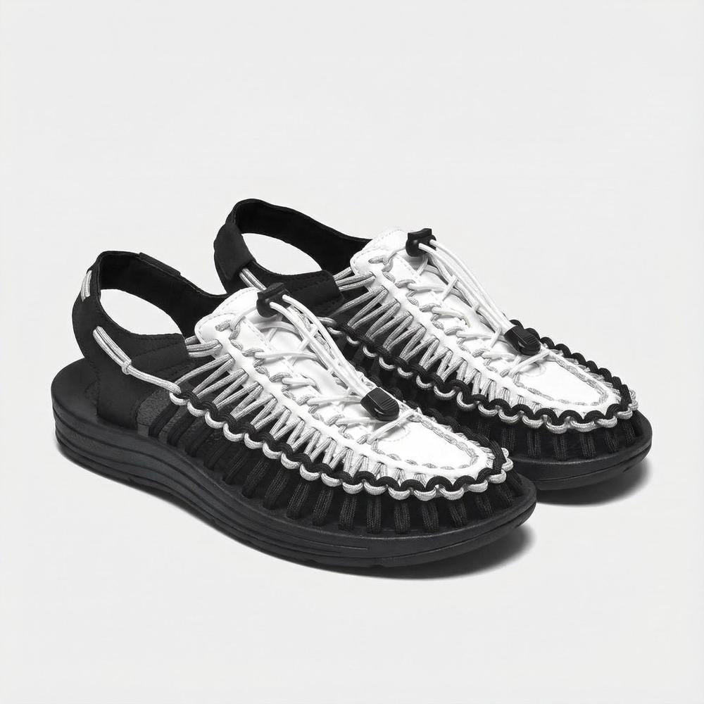 Handmade Weaving Design Men's Sandals - Casual Flat Footwear