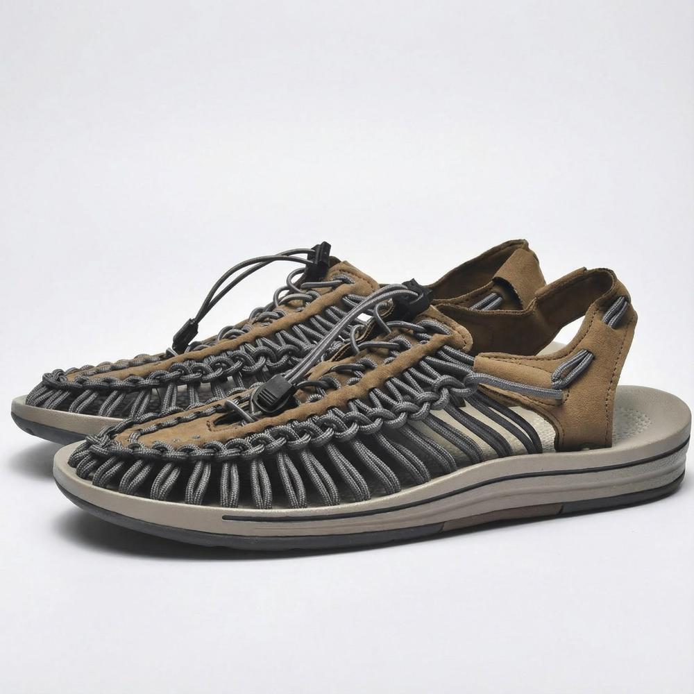 Handmade Weaving Design Men's Sandals - Casual Flat Footwear