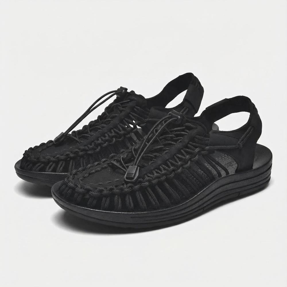 Handmade Weaving Design Men's Sandals - Casual Flat Footwear