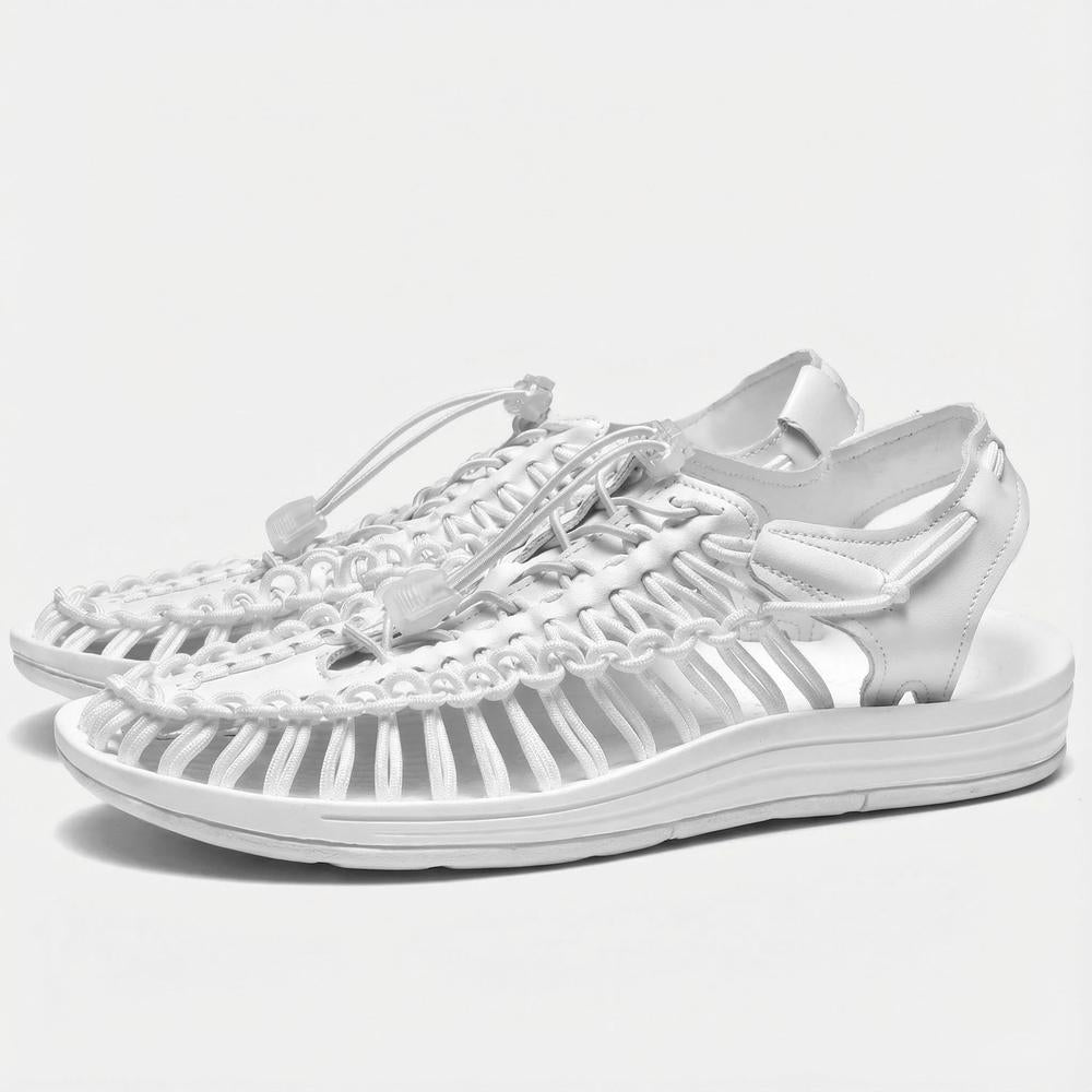 Handmade Weaving Design Men's Sandals - Casual Flat Footwear