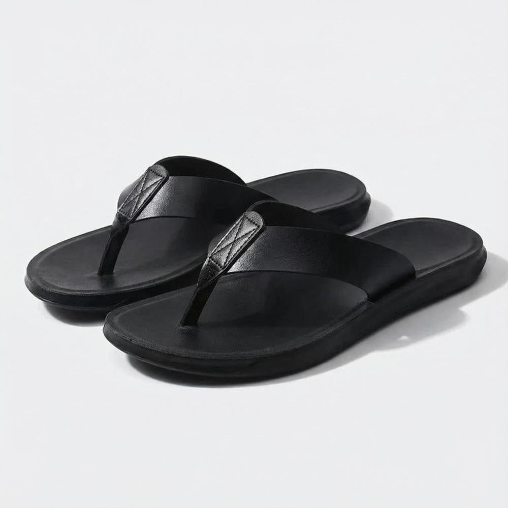 Italian Leather Casual Flip Flops for Men
