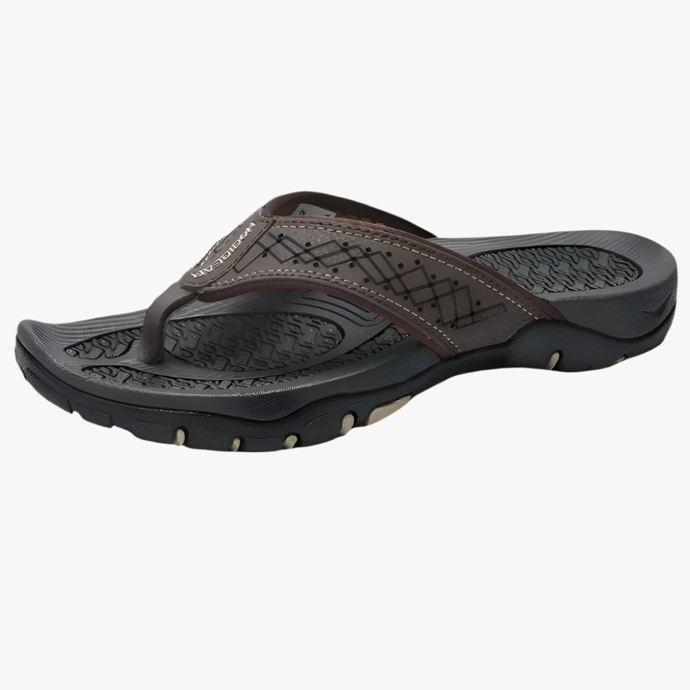 Men's Flip Flops - Stylish PU Leather for Beach and Outdoor Comfort