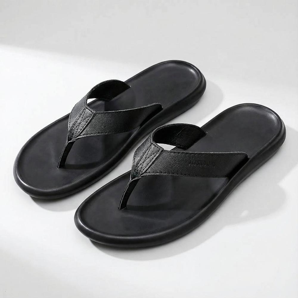 Men's Casual Leather Flip Flops