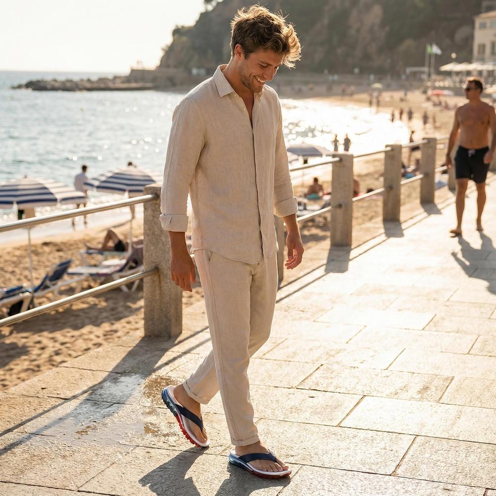 Men's Outdoor Flip Flops - Lightweight Casual Sandals