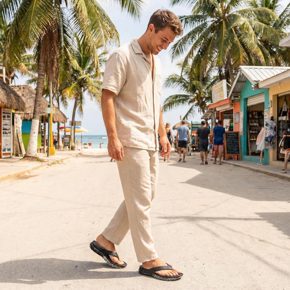 Men's Outdoor Flip Flops - Lightweight Casual Sandals