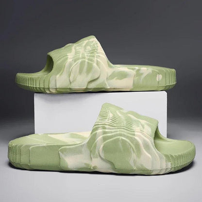 Men's Soft Vinyl Summer Slippers - Comfortable Slip-Resistant Design