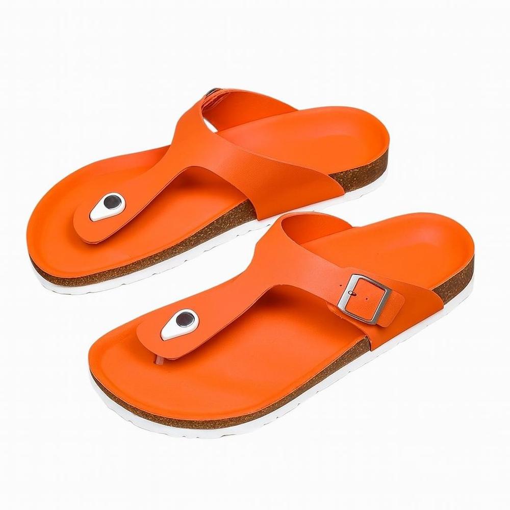 Men's Strap Sandals - Lightweight Leather Slide Sandals for Casual Wear