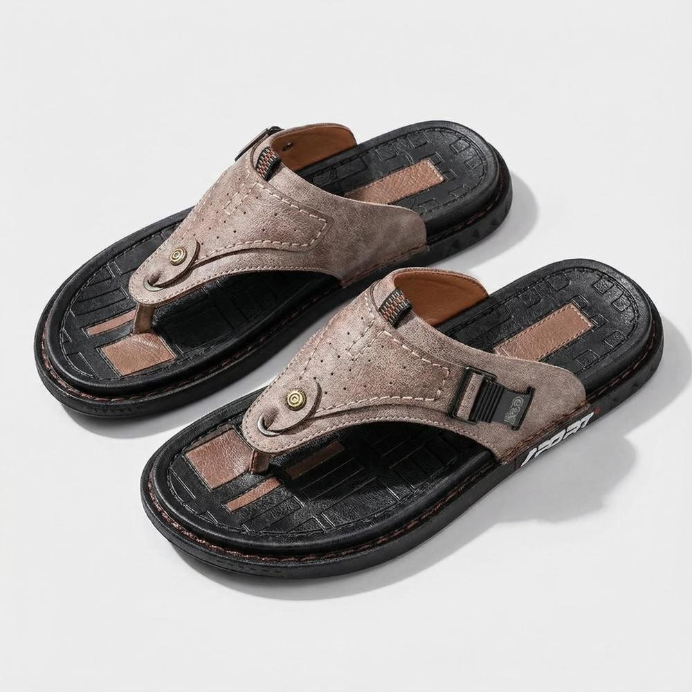 Retro Flip Flops for Men - Lightweight Beach Sandals