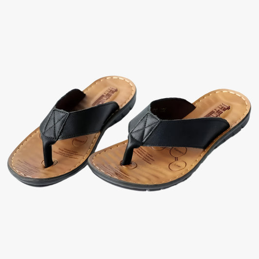 Stylish Men's Sandals - Premium Leather Non-Slip Flip Flops for Beach