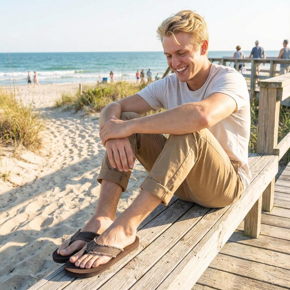 Tidewalk Men's EVA Flip Flops - Lightweight Water-Friendly Sandals