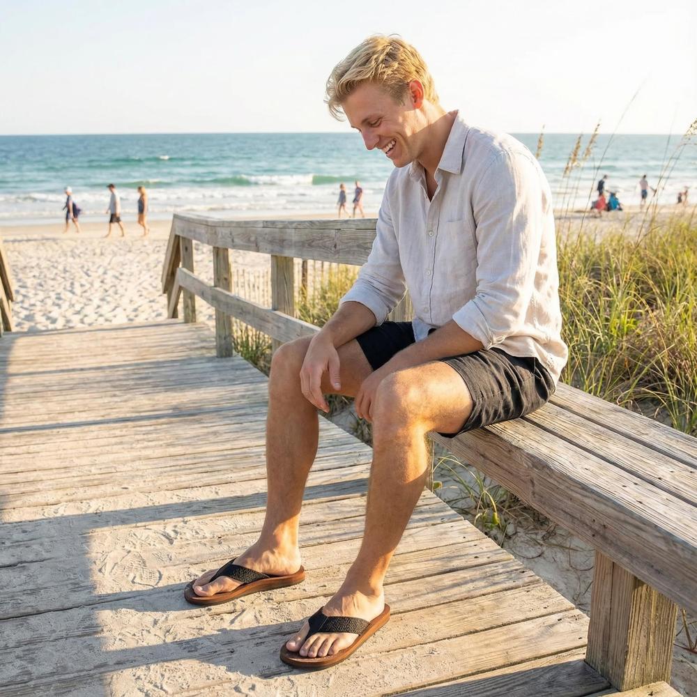 Tidewalk Men's EVA Flip Flops - Lightweight Water-Friendly Sandals