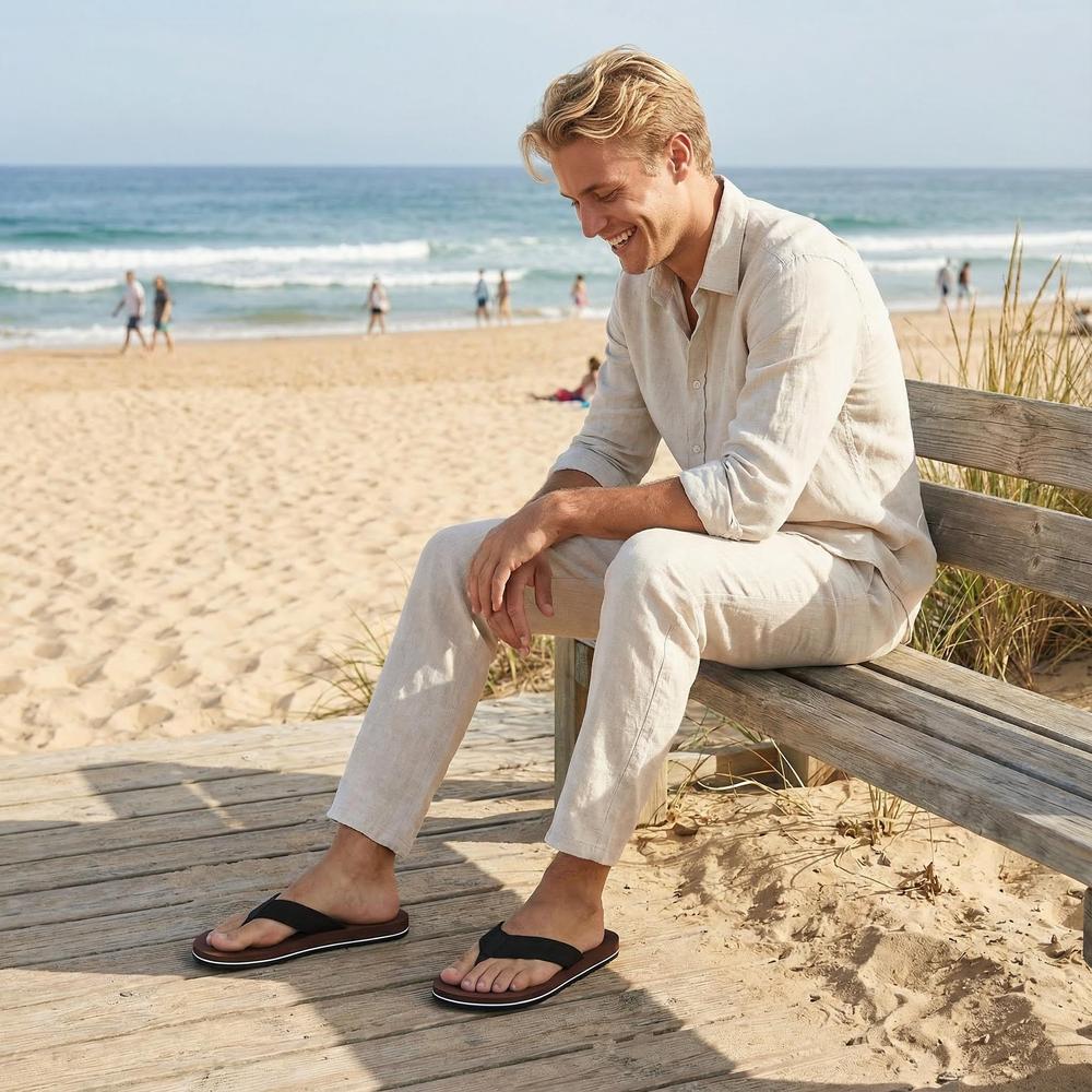 Tidewalk Men's EVA Flip Flops - Lightweight Water-Friendly Sandals