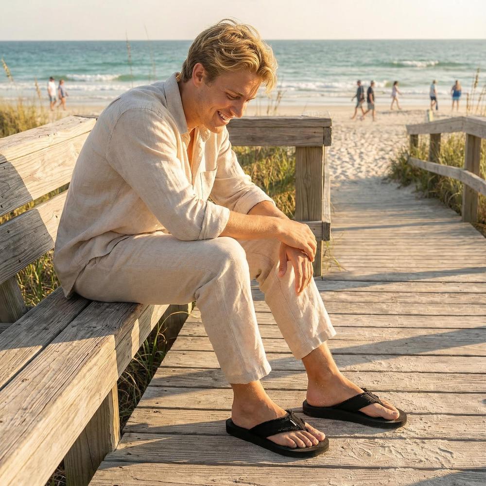 Tidewalk Men's EVA Flip Flops - Lightweight Water-Friendly Sandals