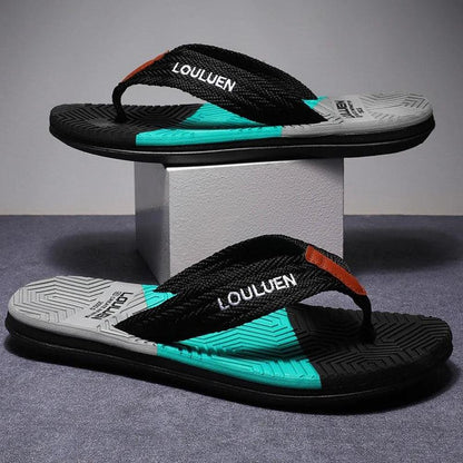 Trendy Men's Breathable Flip Flops - Durable, Comfortable Summer Footwear