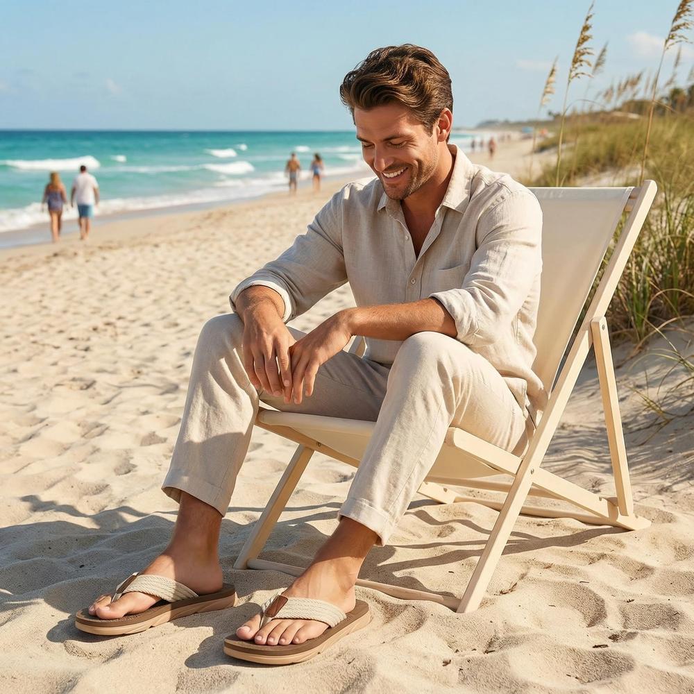 Waterproof Men's Flip Flops - Lightweight Outdoor Sandals