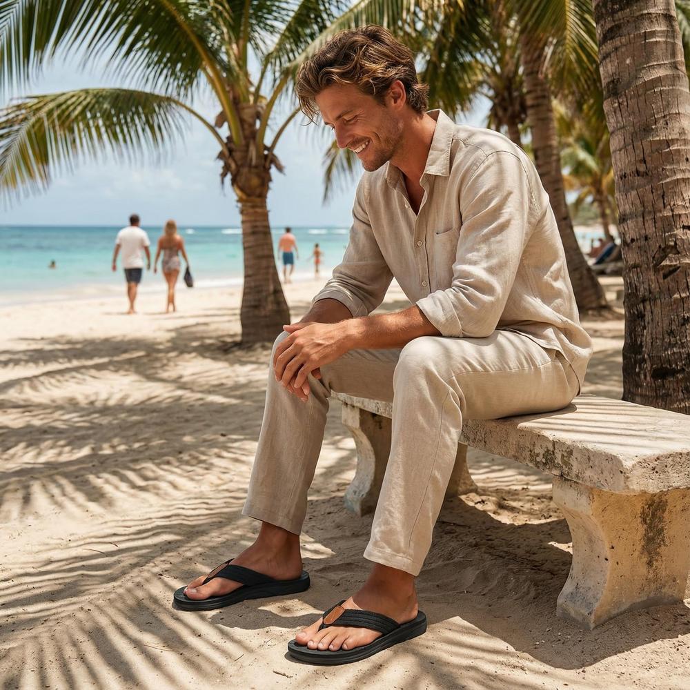 Waterproof Men's Flip Flops - Lightweight Outdoor Sandals