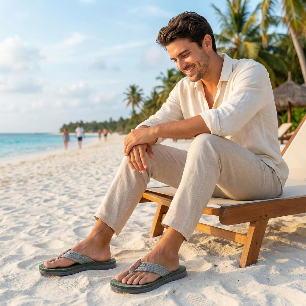 Waterproof Men's Flip Flops - Lightweight Outdoor Sandals
